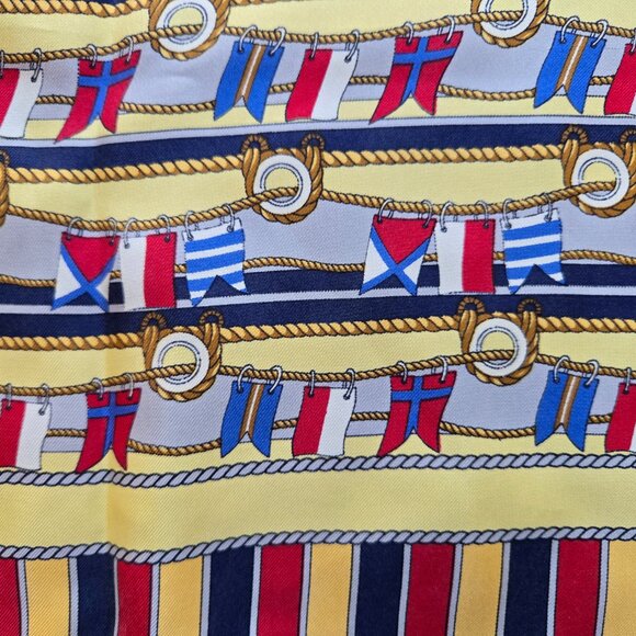 Francis Bassi Accessories - Franco Bassi Silk Square Scarf Signal Flags Nautical Marine Diving Ocean
